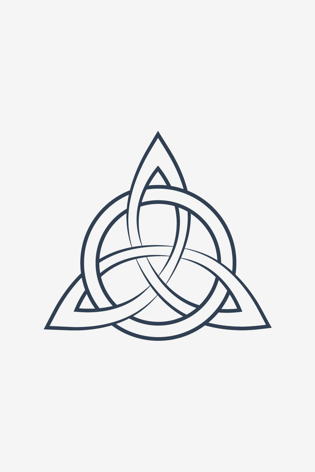 Model de tatuaj temporar cu nod Trinity (triquetra), interlace cu trei bucle egale
