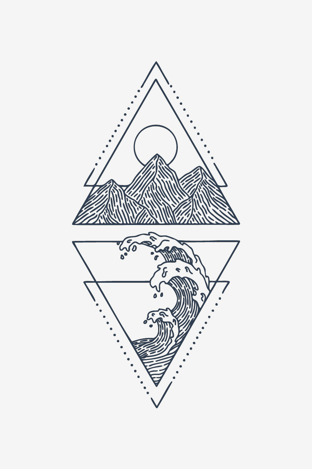 Mountain and Wave