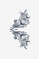 Flowers and Moon